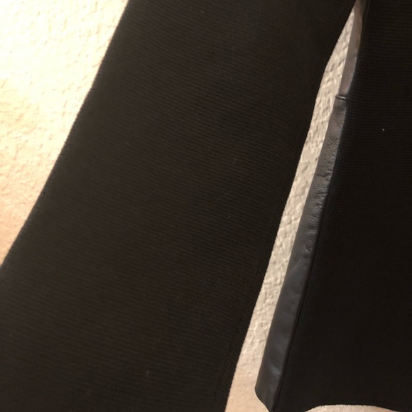 Sigrid Olsen Blk Leather Stretchy Jacket Sz sm - Picture 4 of 5